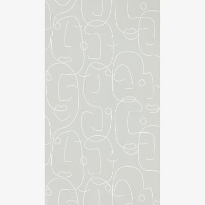 The Rug Seller Epsilon Face Wallpaper 112006 by Scion in Dove Grey&nbsp;Roll