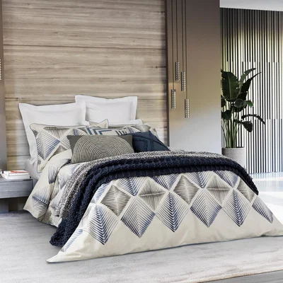 The Rug Seller Kaimana Cotton Bedding by Nicole Scherzinger in Orion Blue&nbsp;220x260cm