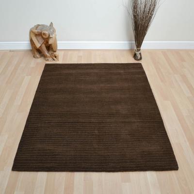The Rug Seller Pinstripe Rugs DT01 in Chocolate&nbsp;200x290cm
