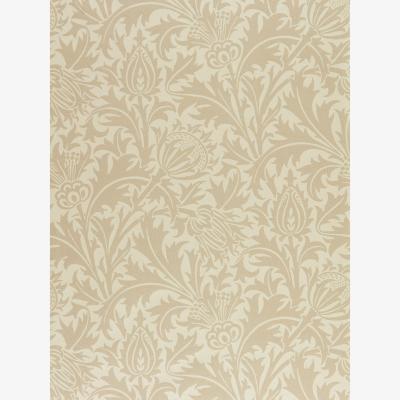 The Rug Seller Pure Thistle Wallpaper 216552 by Morris & Co in Linen Beige&nbsp;Roll