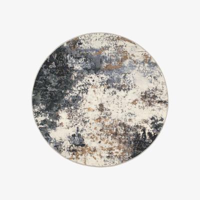 The Rug Seller Galleria Circle Abstract Round Rugs in 63395 7656 Blue