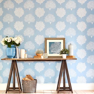 The Rug Seller Coraline Wallpaper 216577 by Sanderson in Marine BlueRoll