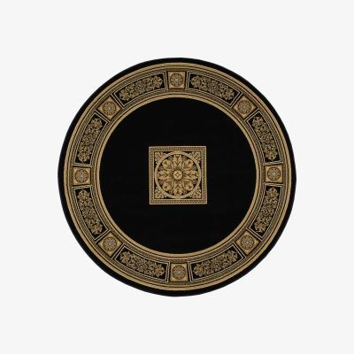 The Rug Seller Da Vinci Traditional Bordered Circle 57801 3233 Rugs in Black&nbsp;200x200cm