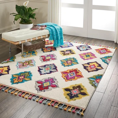 The Rug Seller Nomad Rugs NMD06 by Nourison in Ivory Multi