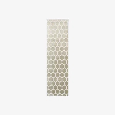 The Rug Seller Manipur Geometric Runner Rug in Natural By Designers Guild&nbsp;80x250cm