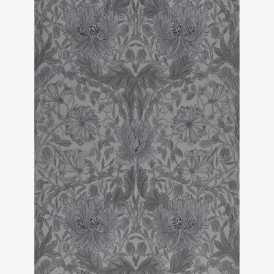 The Rug Seller Pure Honeysuckle and Tulip Wallpaper 216523 by Morris & Co in Black Ink&nbsp;Roll