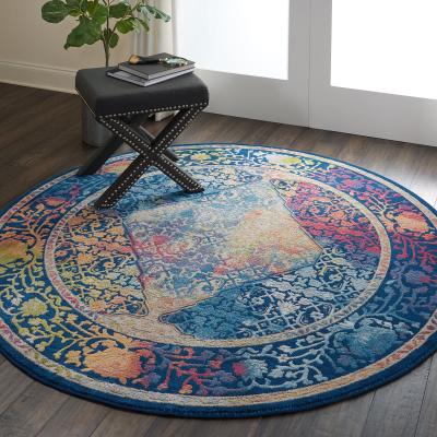The Rug Seller Ankara Global Circular Rugs ANR04 in BLMTC