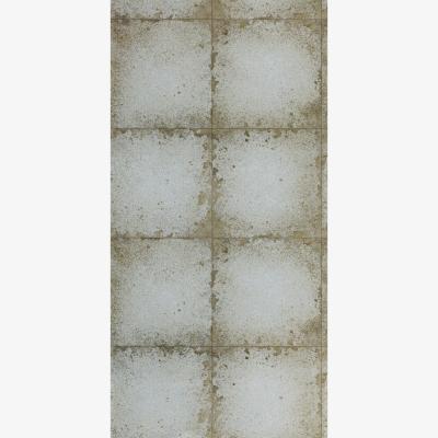The Rug Seller Lustre Tile Wallpaper 312829 by Zoffany in Silver Grey&nbsp;Roll