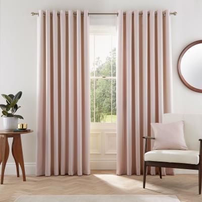 The Rug Seller Eden Plain Curtains by Helena Springfield in Blush Pink&nbsp;168x229cm