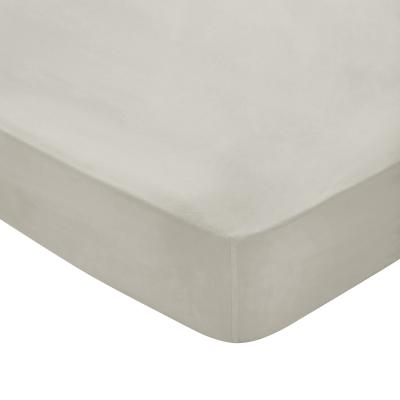The Rug Seller Plain Dye Fitted Sheet By Bedeck of Belfast in Linen Cream&nbsp;150x200cm