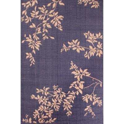 The Rug Seller Outdoor Leaves Rugs in Blue by Rugstyle