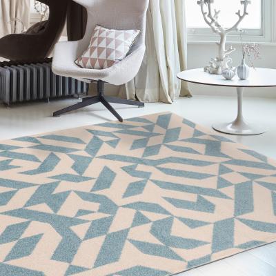 The Rug Seller Muse MU03 Geometric Abstract Woven Rugs in Blue