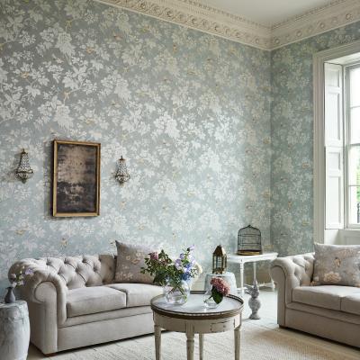 The Rug Seller Chiswick Grove 216388 Wallpaper by Sanderson in Silver Grey&nbsp;Roll