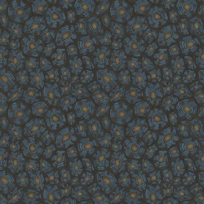 The Rug Seller Savanna Shell Wallpaper 119 4024 by Cole & Son in Denim Charcoal Metallic GoldRoll
