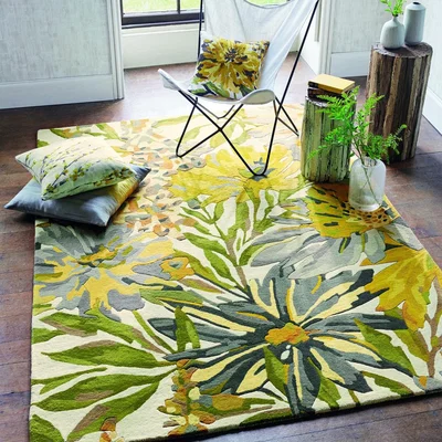 The Rug Seller Floreale Rugs 44906 in Maize by Harlequin