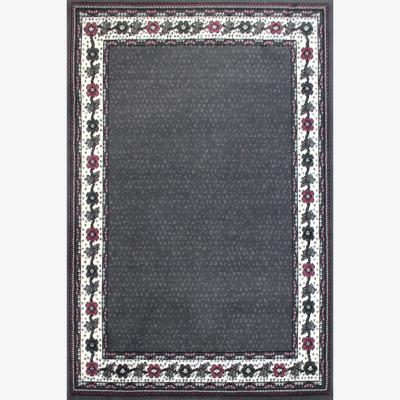 The Rug Seller Valencia Plain Bordered Rugs in Grey Purple&nbsp;160x230cm