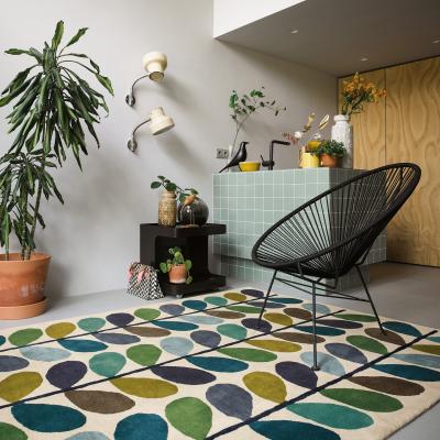 The Rug Seller Multi Stem Rugs 59507 in Kingfisher by Orla Kiely