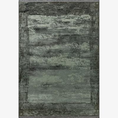 The Rug Seller Athera Distressed Border Rugs in AT03 Anthracite Grey