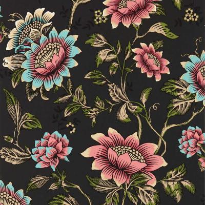 The Rug Seller Tonquin Floral Wallpaper W0134 04 by Wedgwood in Noir Black&nbsp;Roll