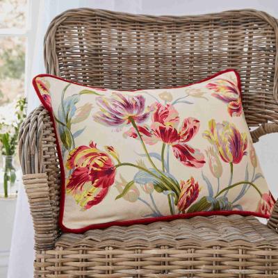 The Rug Seller Gosford Floral Cushion by Laura Ashley in Cranberry Red40x60cm