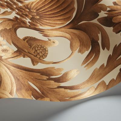 The Rug Seller Gibbons Carving Wallpaper 9019 by Cole & Son in Metallic Gold Roll