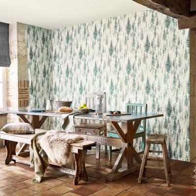 The Rug Seller Juniper Pine Wallpaper 216622 by Sanderson in Forest Green&nbsp;Roll