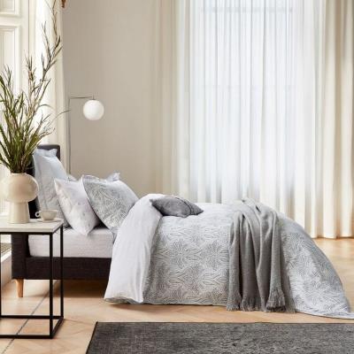 The Rug Seller Saffi Floral Paisley Cotton Bedding in Silver Grey&nbsp;48x74cm