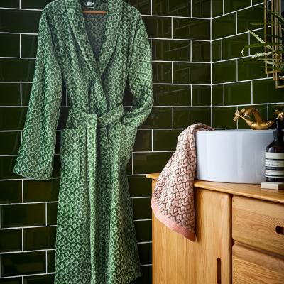 The Rug Seller Wave Geo Robe by Ted Baker in Sage GreenL/XL