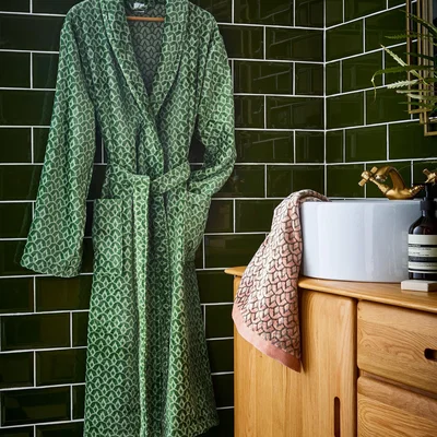 The Rug Seller Wave Geo Robe by Ted Baker in Sage GreenL/XL