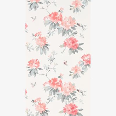 The Rug Seller Rhodera Wallpaper 216264 by Sanderson in Coral Grey&nbsp;Roll