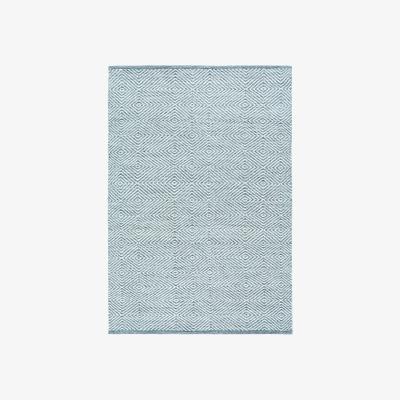 The Rug Seller Estelle Geometric Flatweave Rugs in Sky Grey Wool&nbsp;120x170cm