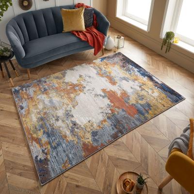 The Rug Seller Astro Abstract Distressed Woven Rugs in Multi 530