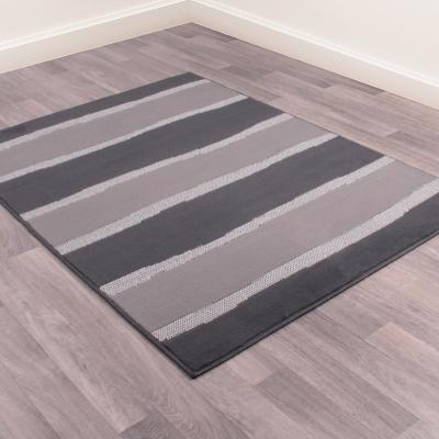 The Rug Seller Nova Stripe Modern Rugs in Grey