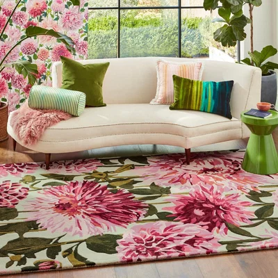 The Rug Seller Dahlia 142402 Rugs by Harlequin in Fuchsia Palm200x280cm
