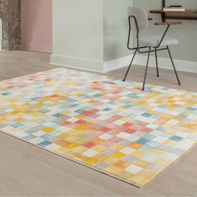 The Rug Seller City Modern Geometric Block Rugs 466116 AK991 in Multicolour