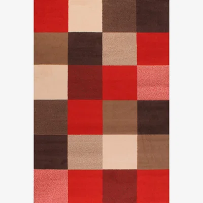 The Rug Seller Pixels Rugs in Choco Coral by Rugstyle