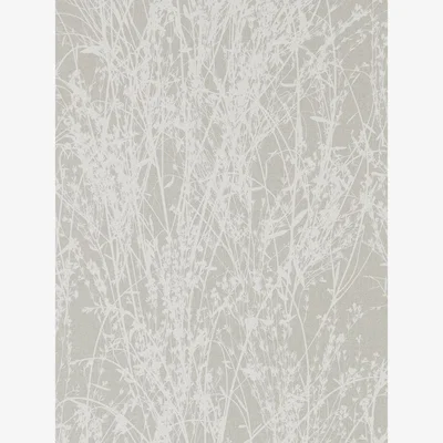The Rug Seller Meadow Canvas Wallpaper 215694 by Sanderson in White Grey&nbsp;Roll