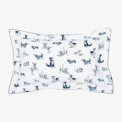 The Rug Seller Playful Dogs Bedding Set By Joules in French Navy Blue&nbsp;230x220cm