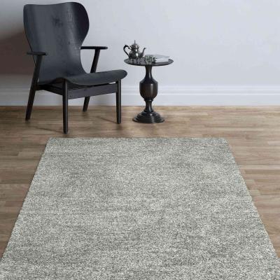 The Rug Seller Mehari 23500 4258 Mottled Speckled Shaggy Rugs in Silver