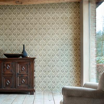 The Rug Seller Pure Trellis Wallpaper 216529 by Morris & Co in Gold Yellow&nbsp;Roll