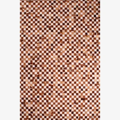 The Rug Seller Cowhide Patchwork Rugs in White Tan