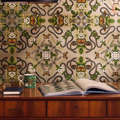 The Rug Seller Emerald Forest Wallpaper W0129 02 by Wedgwood in Gilver&nbsp;Roll