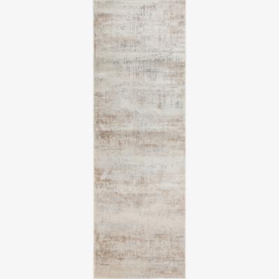 The Rug Seller Luzon Abstract Runner Rug By Concept Loom LUZ809 in Ivory Taupe