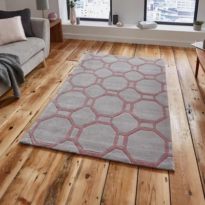 The Rug Seller Hong Kong HK 4338 Rugs in Grey Rose150x230cm