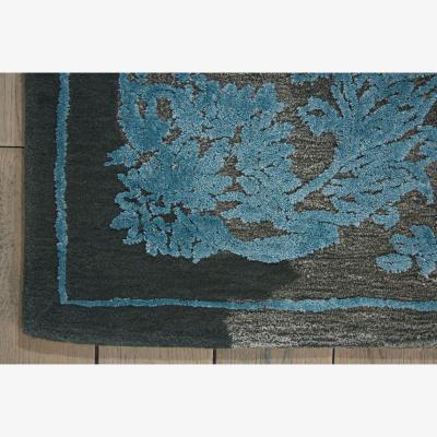 The Rug Seller Opaline Rugs OPA12 by Nourison in Charcoal and Blue