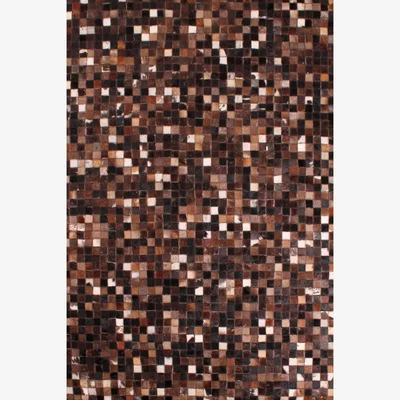 The Rug Seller Cowhide Patchwork Rugs in Brown White