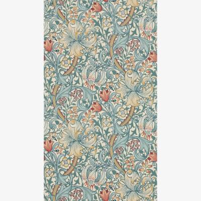 The Rug Seller Golden Lily Wallpaper 210401 by Morris & Co in Slate Manilla&nbsp;Roll
