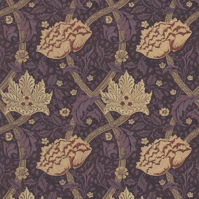 The Rug Seller Windrush Wallpaper 6103 by Morris & Co in Aubergine Wine Purple&nbsp;Roll