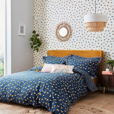 The Rug Seller Leopard Dot Bedding by Scion in Denim & Milkshake140x200cm