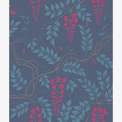 The Rug Seller Egerton Wallpaper 100 9042 by Cole & Son in Indigo Blue&nbsp;Roll